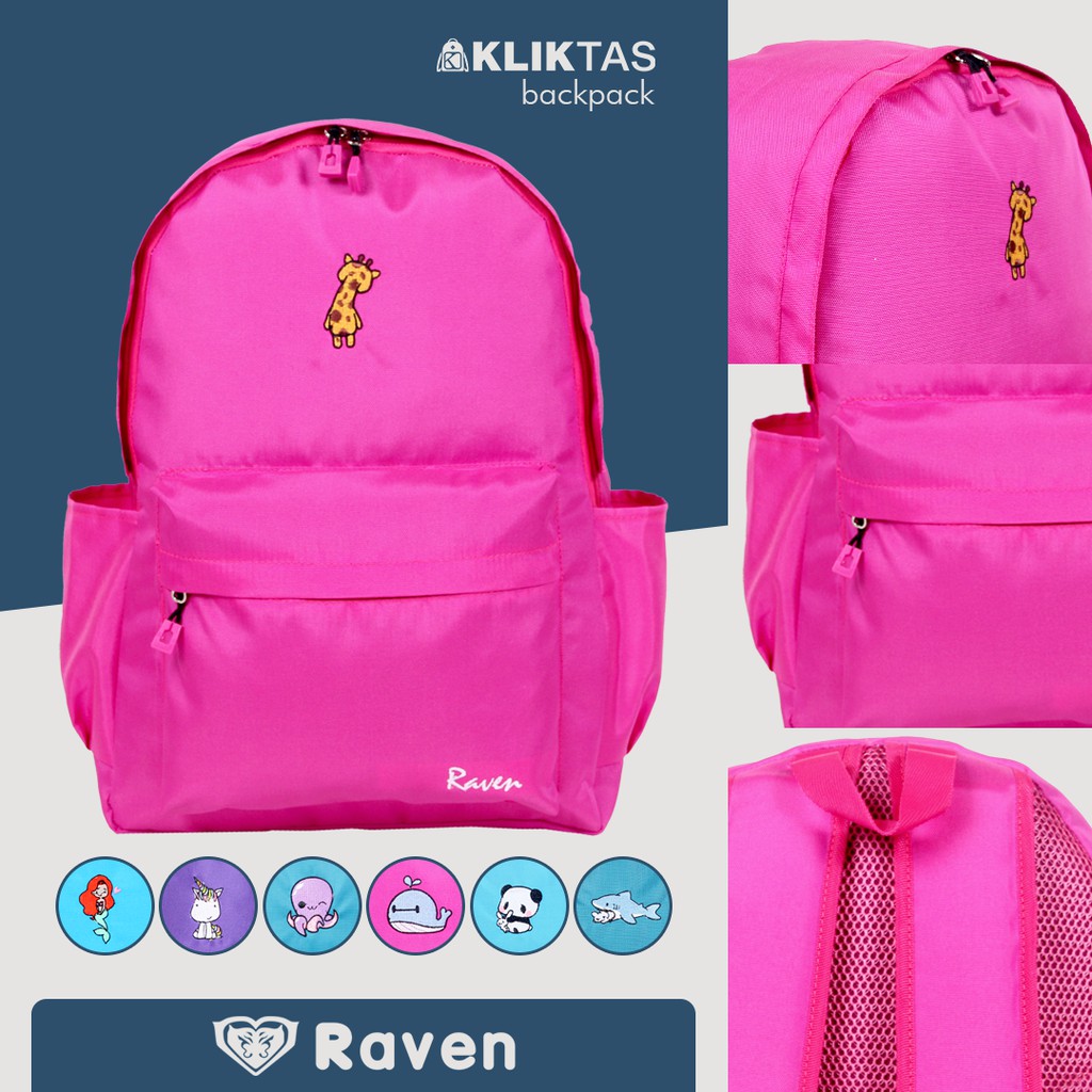 [KLIKTAS] Tas ransel perempuan Raven Kamomil 710123 sekolah anak perempuan kerja kuliah laptop bag