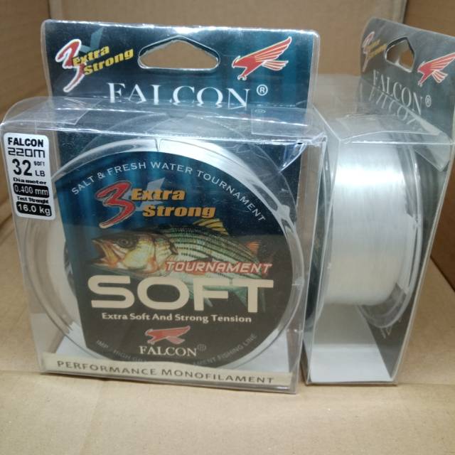 Senar falcon soft 220m 32lb-16kg-0.40mm Monofilament