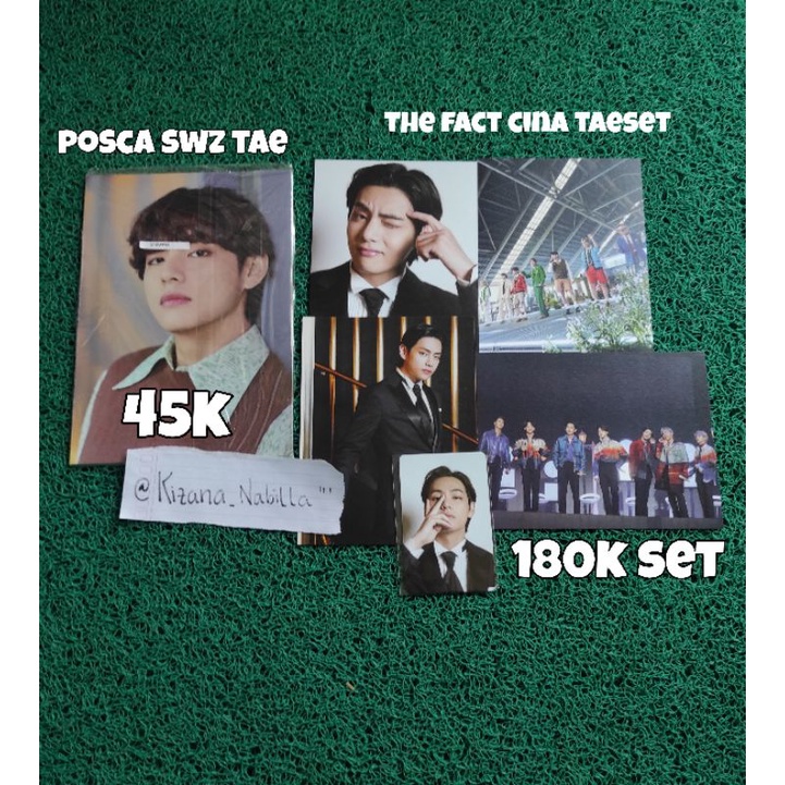photocard bts taehyung the fact cina set/posca taehyung sowozoo/pc official bts