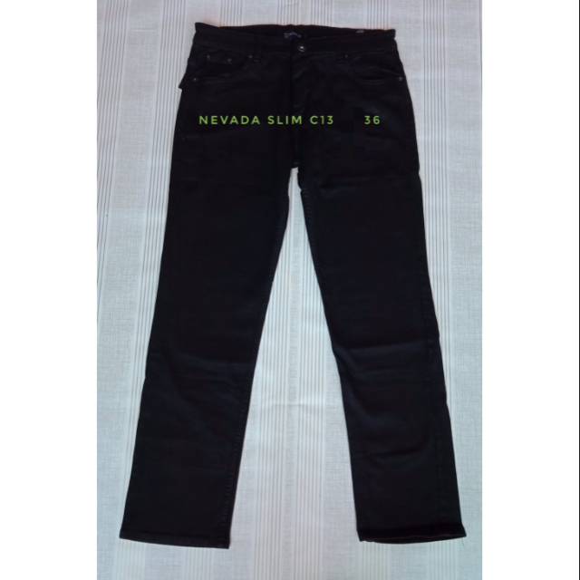CELANA JEANS NEVADA SKINNY PRIA HITAM C13