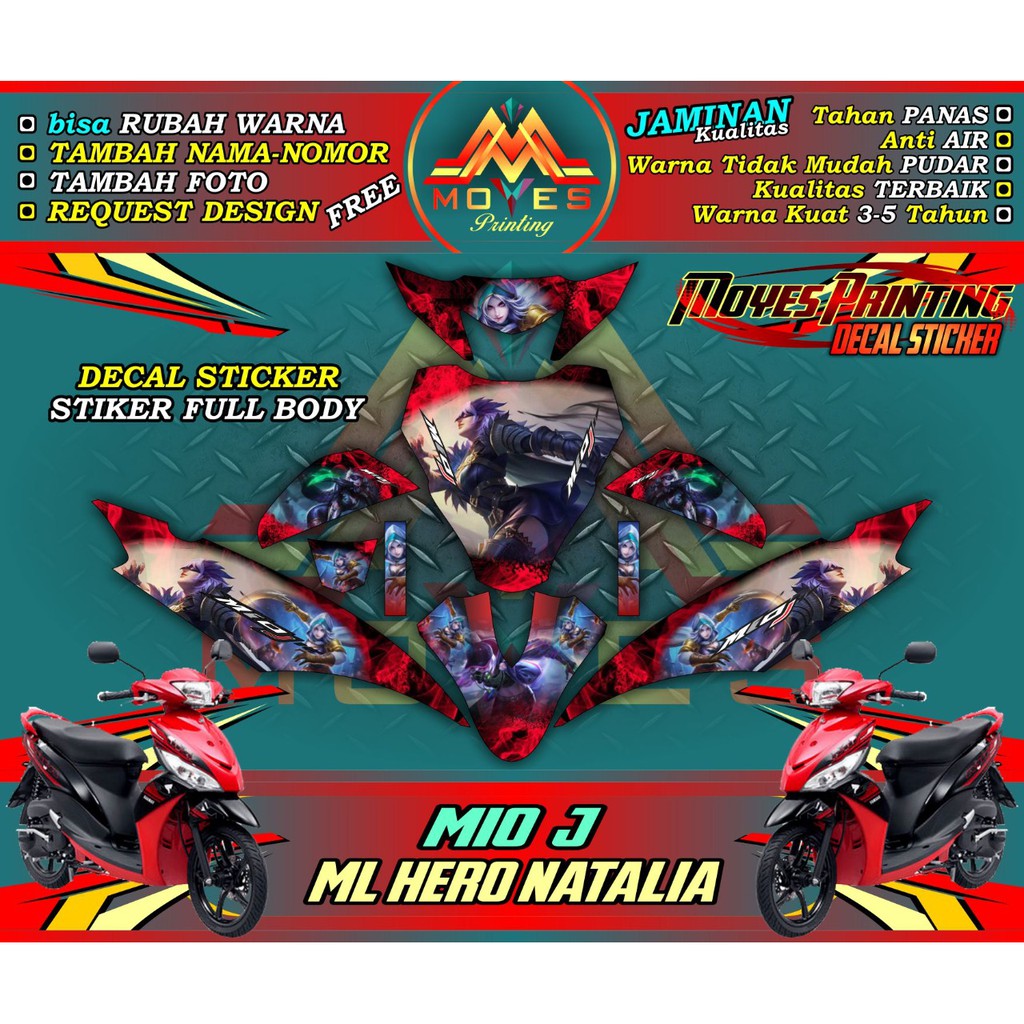 Decal Stiker Full Body Motor Mio J Stiker Decal Mio J Stiker Full Body Decal Variasi