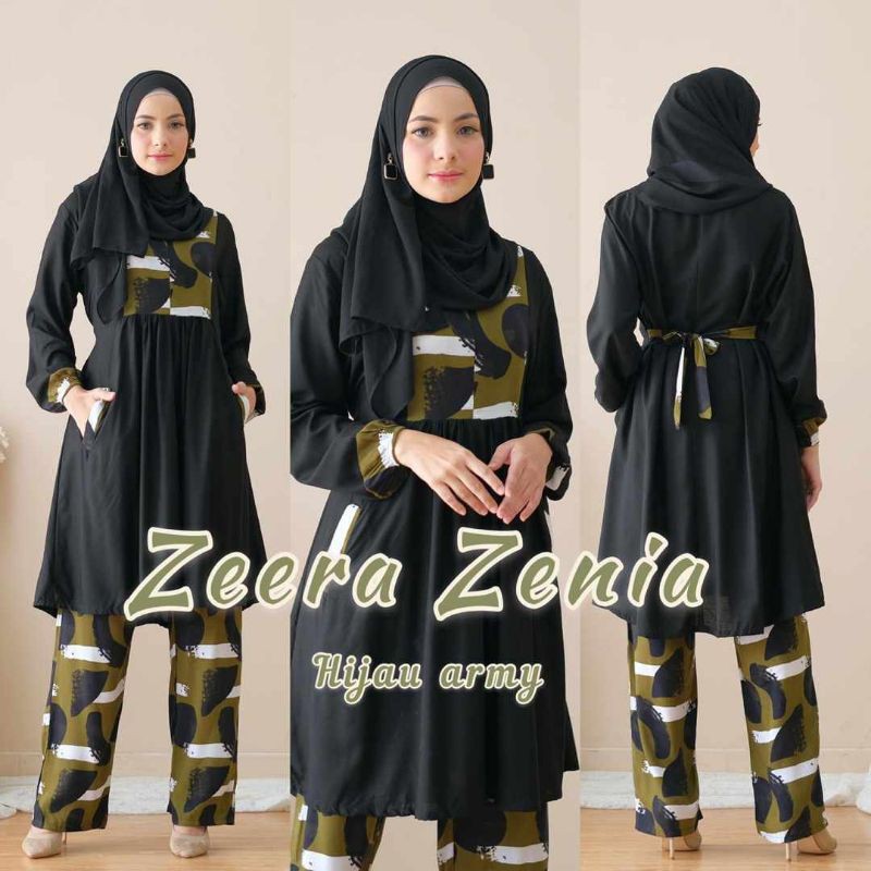 Daster Arab ZEERA ZENIA One Set Tunik Rayon super