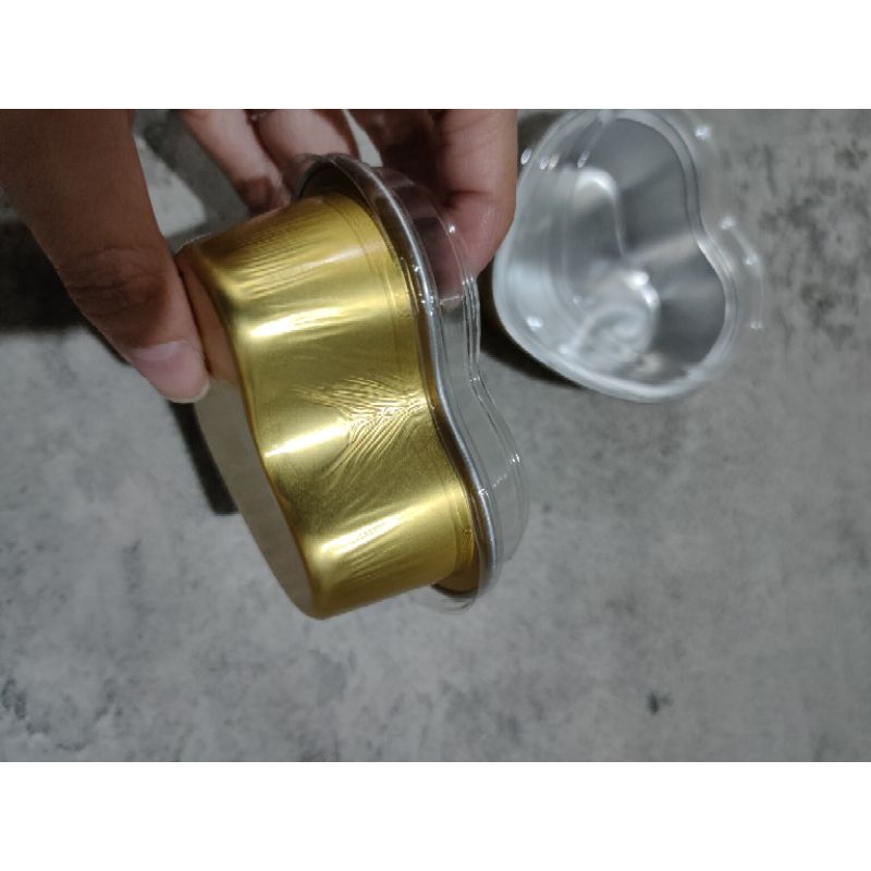 CUP FOIL GOLD -+ TUTUP  ISI 5 PCS - HATI