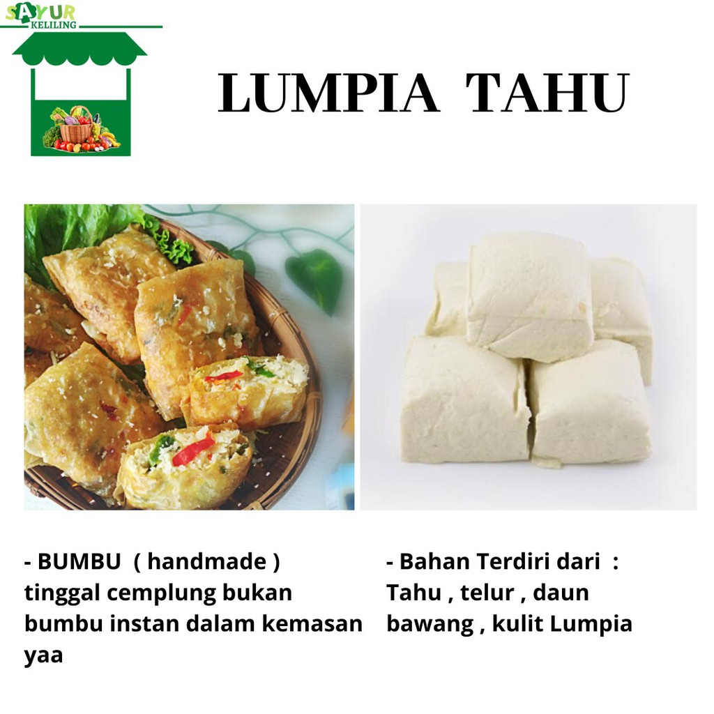 

LAUK SIAP MASAK / MARTABAK TAHU / PAKET LENGKAP SIAP MASAK ( SUDAH TERMASUK BUMBU HOMEMADE )
