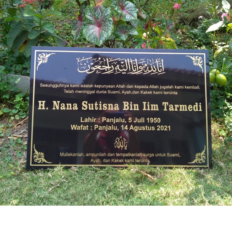 Islam 60 x 40 CM Tulisan Batu Nisan Granit Asli