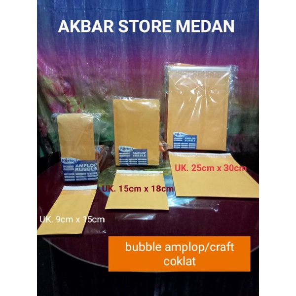 

amplop bubble / craft coklat