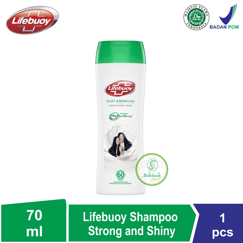 Lifebuoy Shampoo Strong &amp; Shiny 70ml - Perawatan Rambut Kuat Dan Bekilau