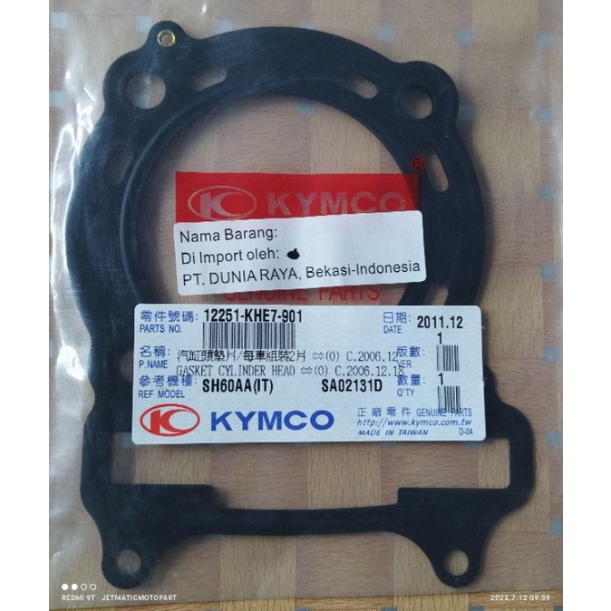 Gasket Cylinder HEAD kymco Grand Dink 250cc
