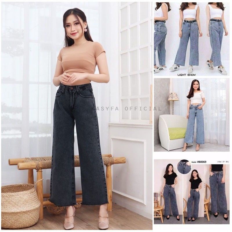 Celana jeans wanita//Celana panjang//Celana Boyfriend wanita//Kulot jeans wanita