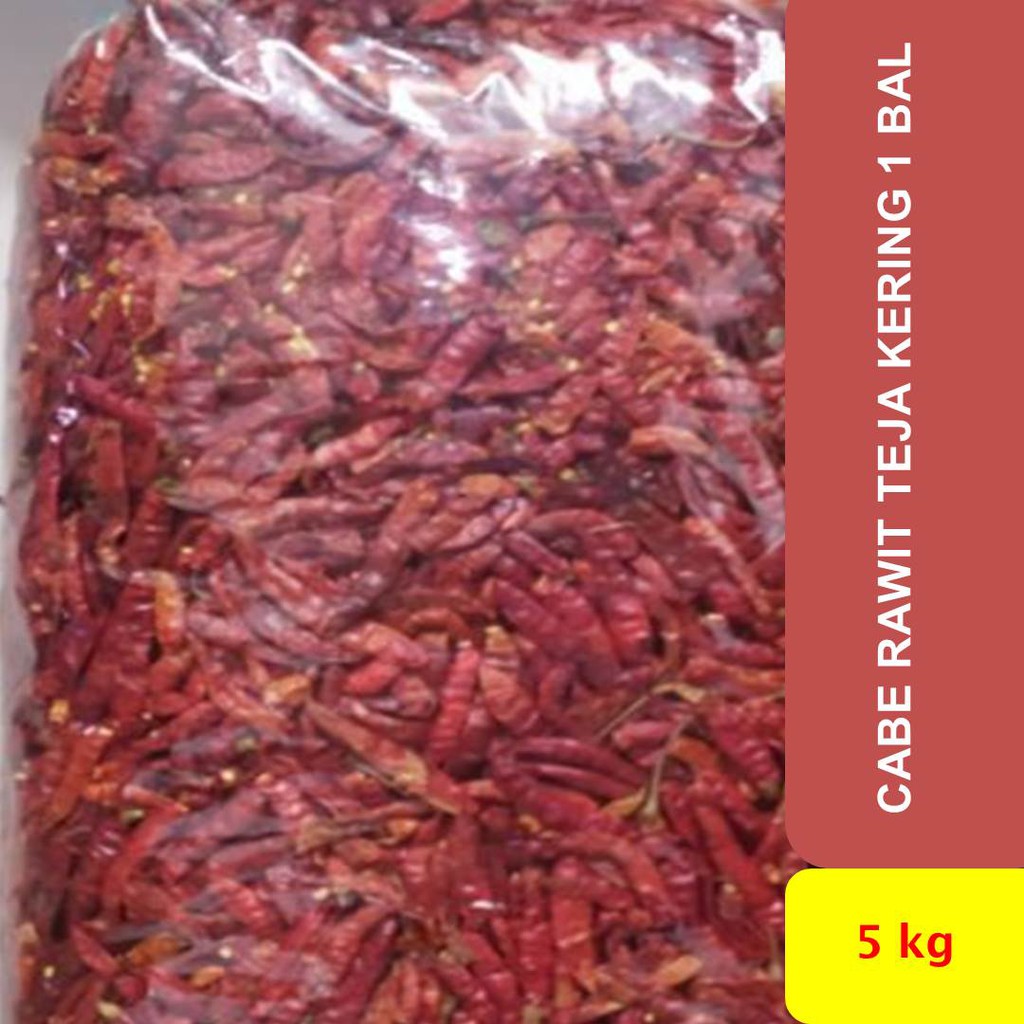 

Cabe Rawit Teja Kering kemasan bal 5 kg