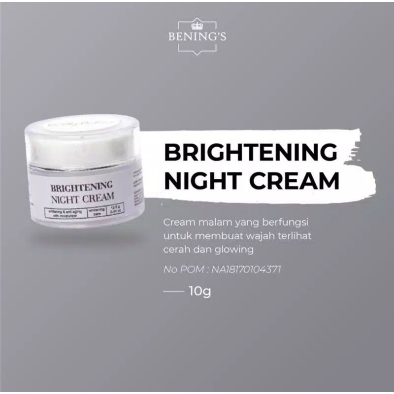Bening's Brightening Night Cream K1 - Cream Malam Pencerah
