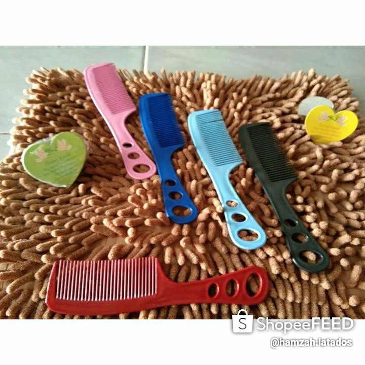 Souvenir Pernikahan Sisir Lobang Tiga Mini (Kecil) Kemasan Plastik