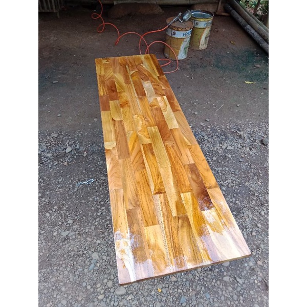 

PAPAN LAMINASI tob table uk 120cmx40cmx2cm bahan kayu jati