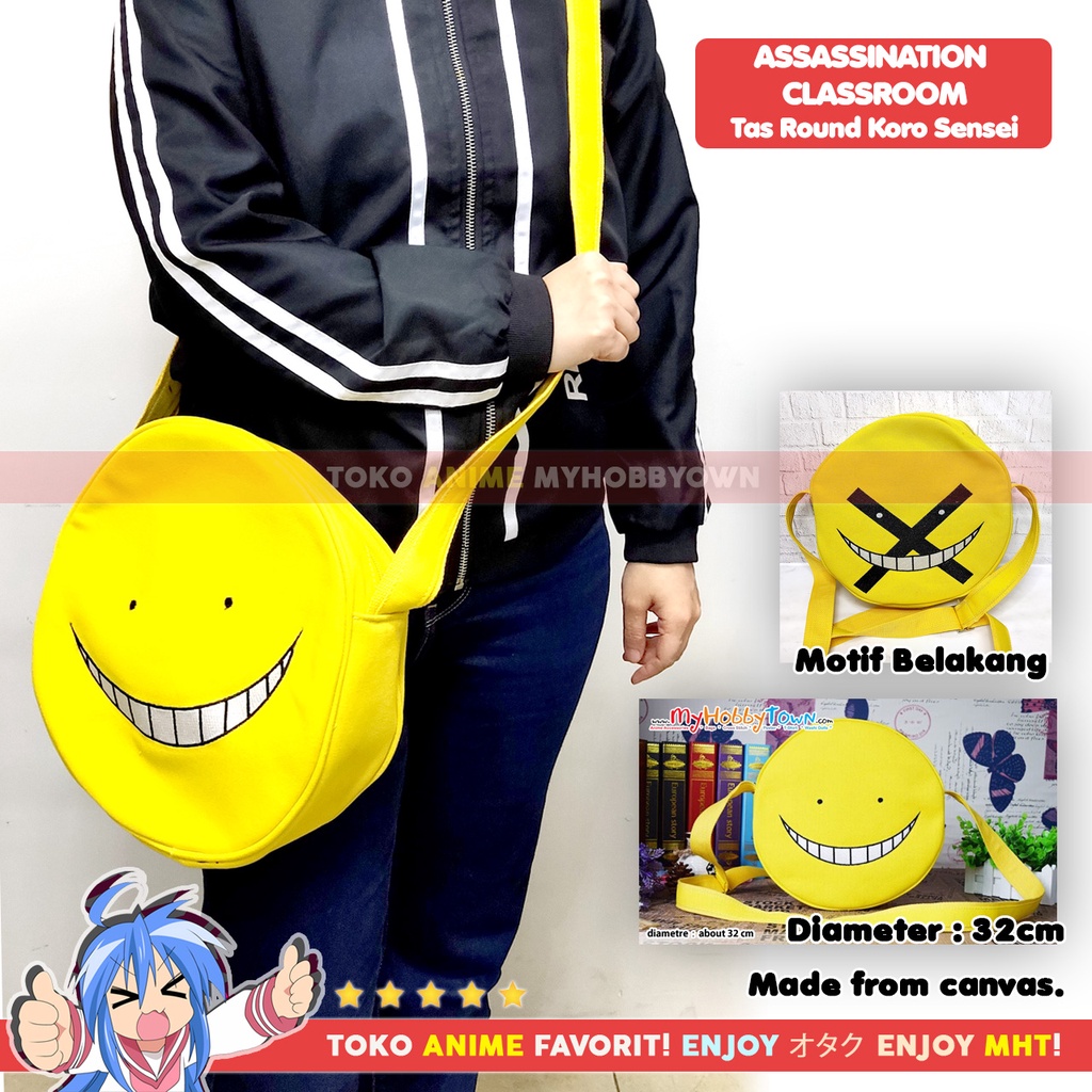 Tas Selempang Anime Assassination Classroom Ansatsu Kyoshitsu Koro Sensei Face