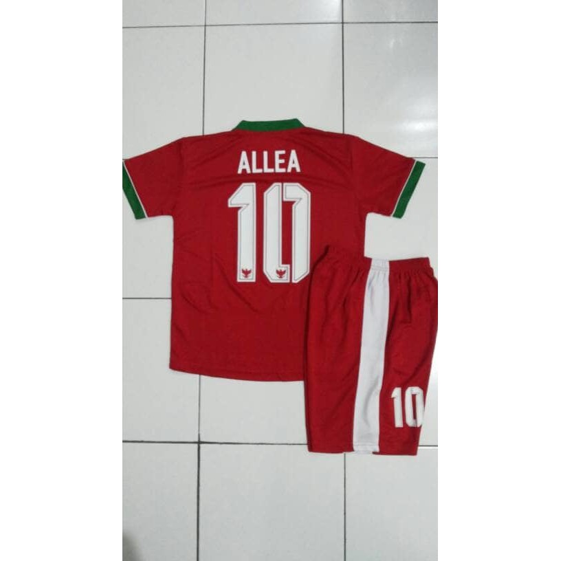 PROMO Jersey TimNas Indonesia home kids/anak 2017/2018 logo polyflex+Nameset TERLARIS