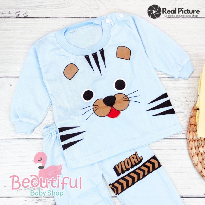 Setelan Bayi Panjang Motif Outer / Setelan Piyama Bayi / Baju Bayi Panjang / Baju Tidur Bayi / Baby.ou_