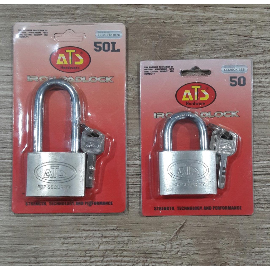 KUNCI GEMBOK PADLOCK ATS 30MM 40MM 50MM 60MM LEHER PENDEK / PANJANG