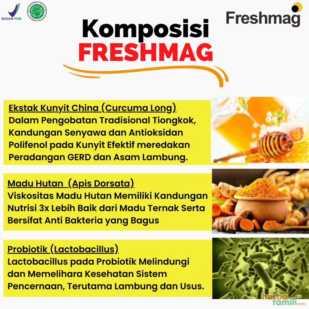 Freshmag Original - Fresh Maag Presmag Madu Herbal Alami Atasi Masalah Lambung Gerd Infeksi