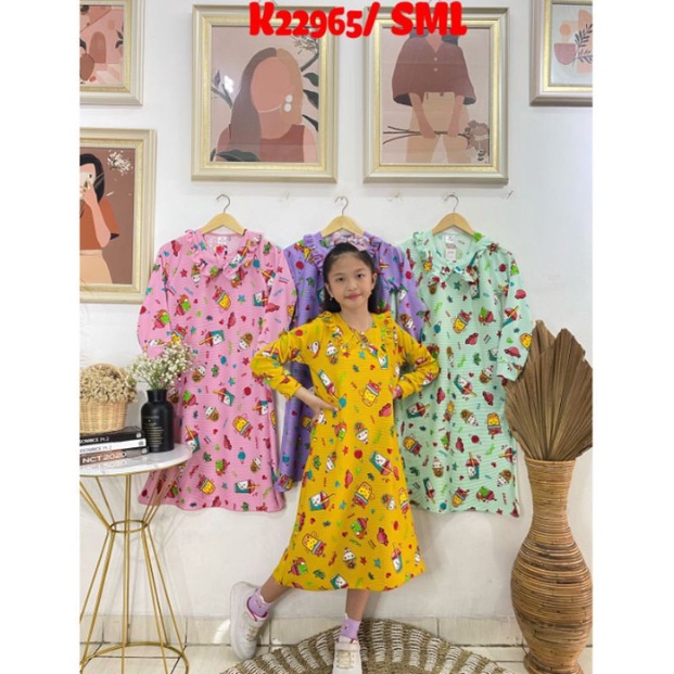 dress naik turun viral.tiktok sz 7-10 tahun
