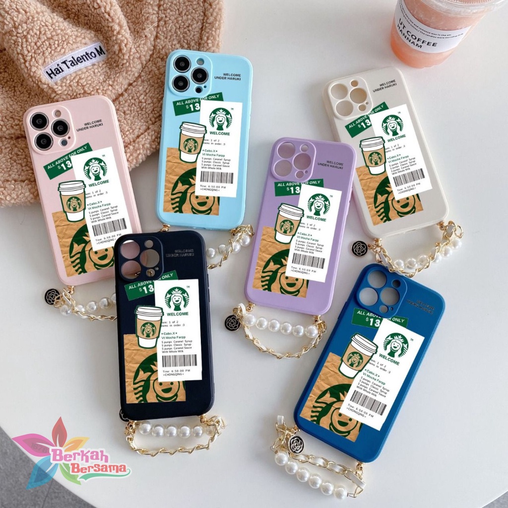 GM001 softcase st4rbuck rantai mutiara 1phone 6 6s 6g 7 7g 8 6+ 6s+ 7+ 8+ X XS XS MAX XR 11 12 13 PRO MAX BB6613