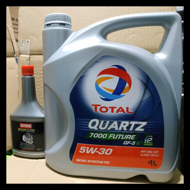 Oli Mobil Total Quartz 7000 5W-30 Bonus Engine Flush #Promo