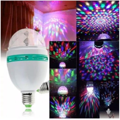 LAMPU DISCO LED Fitting tumblr mini otomatis disko warna warni RGB