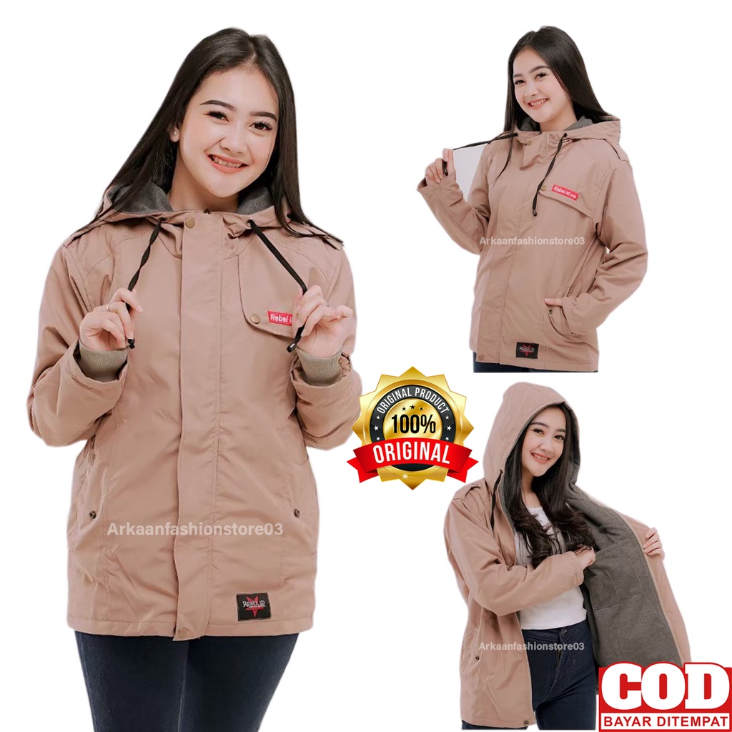 AKN Jaket Blazer Cewek Semi Parka Wanita Original Rebel ID / Jaket Blazer Cewek Import