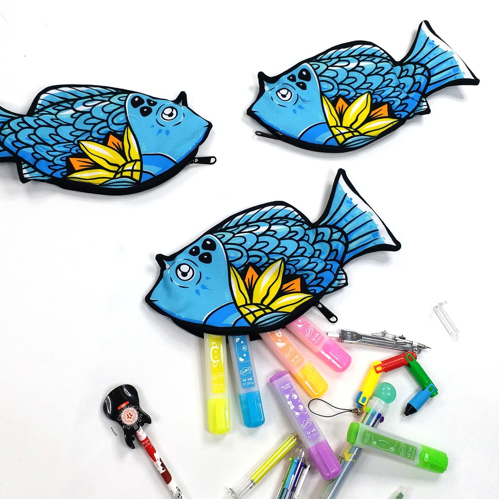 

Tempat Pensil Mini Unik Ikan Lungkee Biru kreasi seniman Indonesia