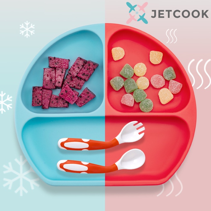 JetCook Baby Silicone Plate / Suction Plate / Piring Silikon Bayi / Perlengkapan MPASI Bayi BPA Free