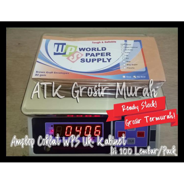 

Hot Product Amplop Coklat Ukuran Kabinet Wps ( 11 X 24 Cm ) Promo