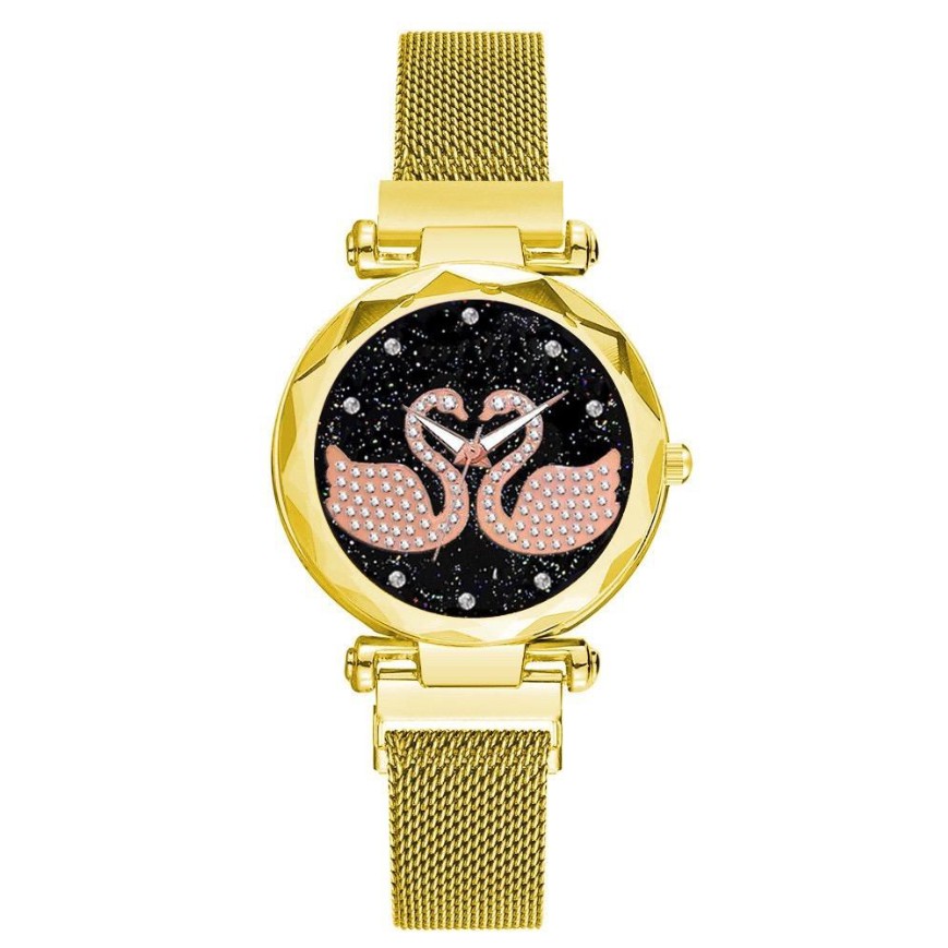 ✅COD [BBS] Jam Tangan Wanita Magnet Angsa Swarosvsky SWAN import grosir premium JF043