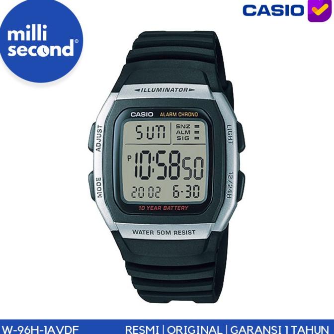 CASIO GENERAL W-96H-1AVDF/W96H-1AV ORIGINAL & GARANSI RESMI Termurah