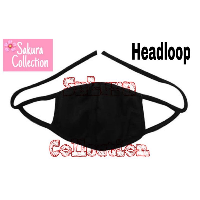 Mask ADIDAS - Masker kain 3 lapis / Hitam 3PLY / Earloop 3 ply / Scuba Anak Dewasa Pria Wanita / Headloop