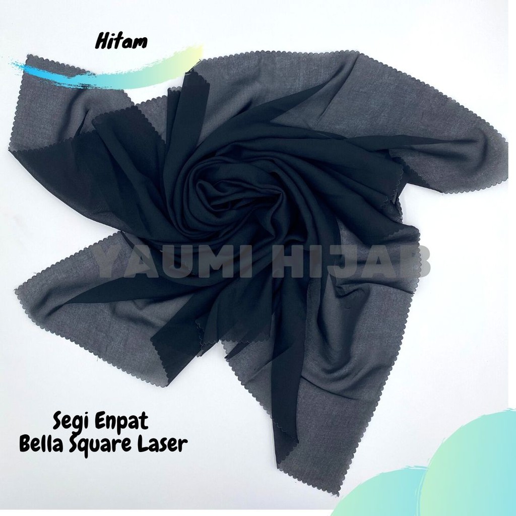 Bella Square Laser Jilbab Segi Empat Polycooton Premium 110 x 110 CM