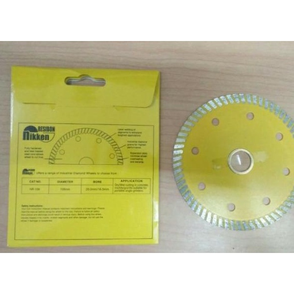 MATA POTONG KERAMIK NIKKEN TURBO RESIBON 4&quot;/DIAMOND WHEEL/MATA PISAU POTONG SUPERTHIN BAGUS