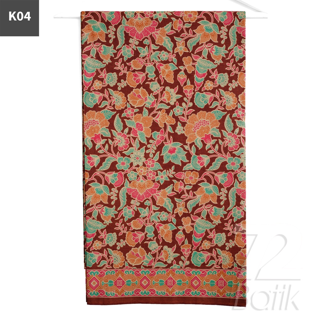 KAIN BATIK PREMIUM Bahan Katun Motif Kembang Kipas Warna Coklat Tua 722360 Cap 72 Jarik Jarit Samping Kebat Panjang Batik Katun Modern Premium Bahan Seragam Batik Pernikahan Kantor Keluarga Murah Kamen Jadi Batik Bali Lembaran