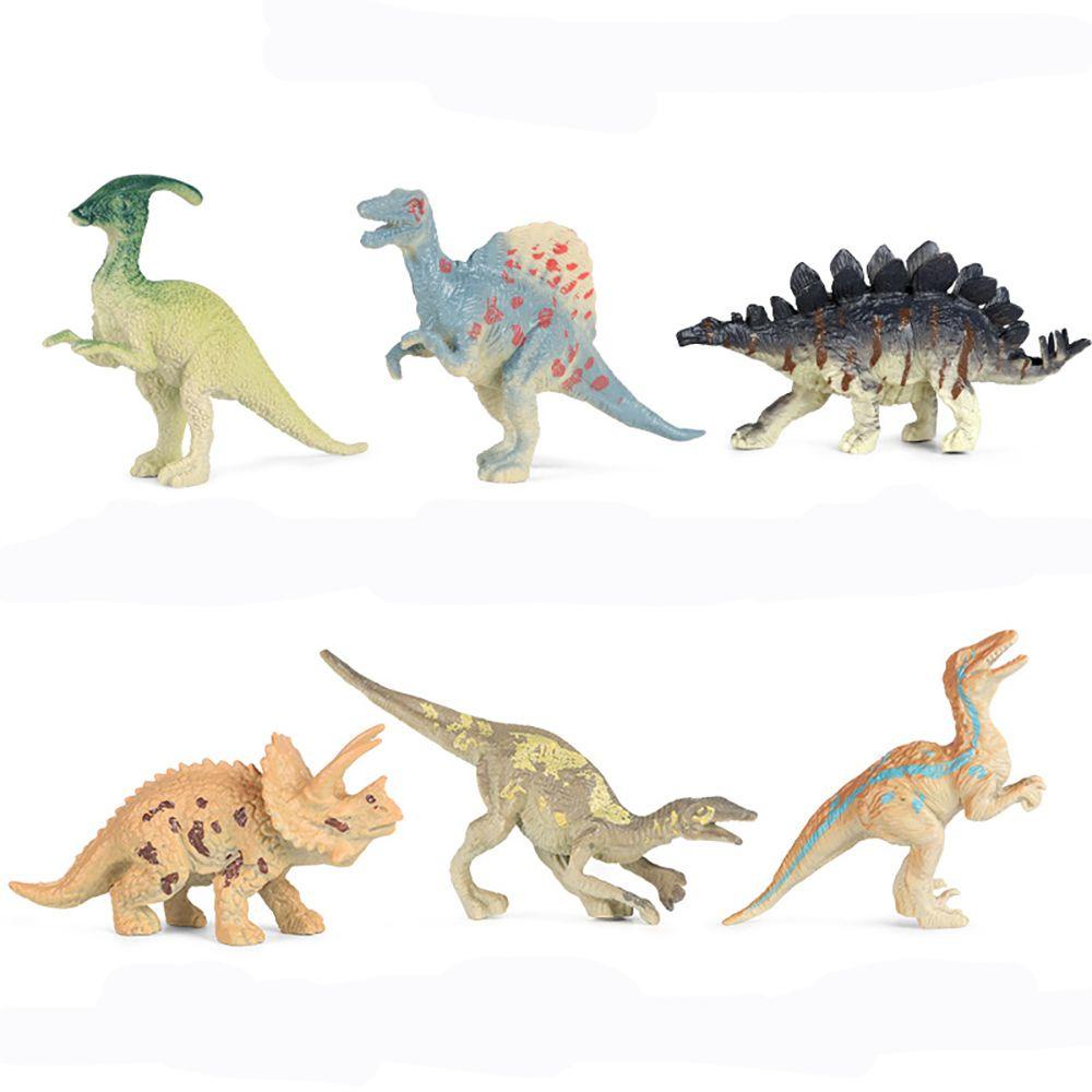 6pcs Model Dinosaurus Triceratops Pterosaurs Untuk Belajar