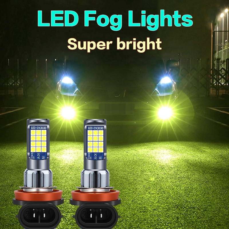 1pc Lampu Led 24smd 3030 H1 H3 H4 H7 H11 H8 H80 9005 9006 80 Dc12V Warna Putih Untuk Fog Lamp Mobil