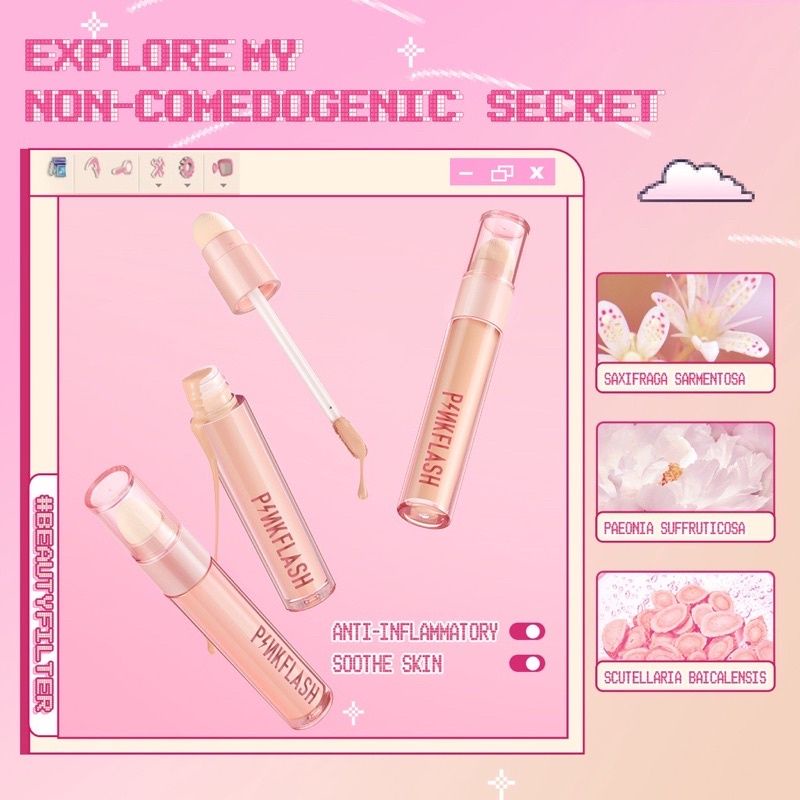 New Pinkflash concelear FLAWLESS LIQUID CONCEALER BRUSH