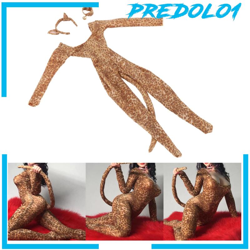 1/6 Woman Leopard Print Suit for 12'' Action Female Figure Doll Clothing