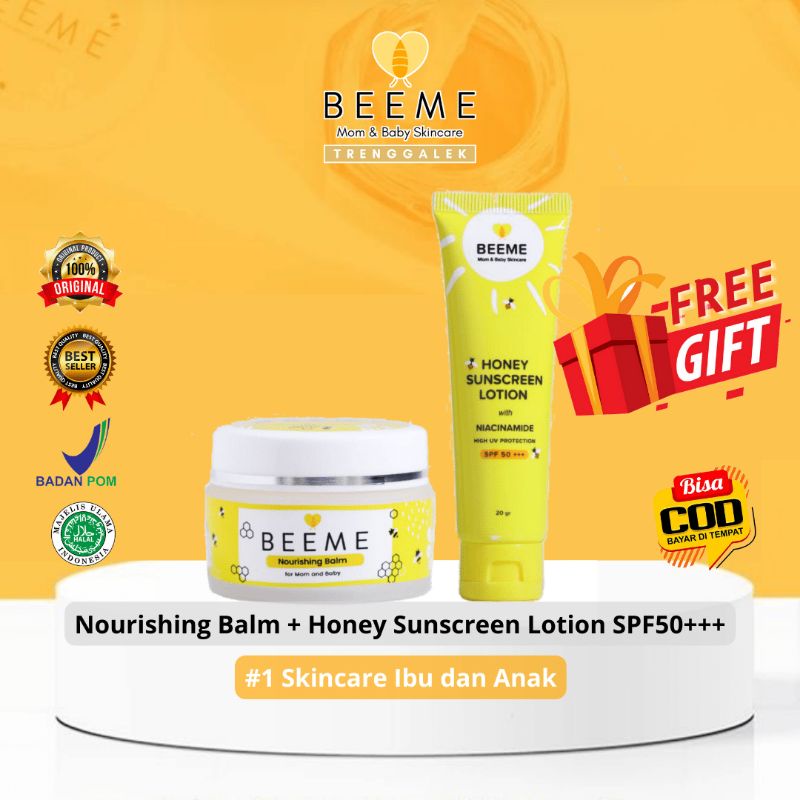 Jual Paket BEEME Nourishing Balm + Honey Sunscreen SPF50 | Shopee Indonesia