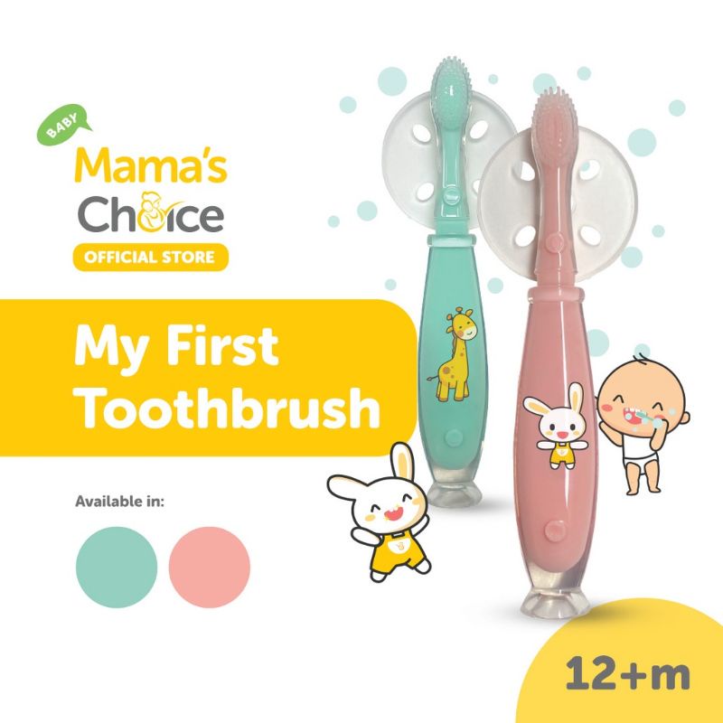 Mama's Choice My First Toothbrush | Sikat Gigi Silikon Anak Karakter Lucu