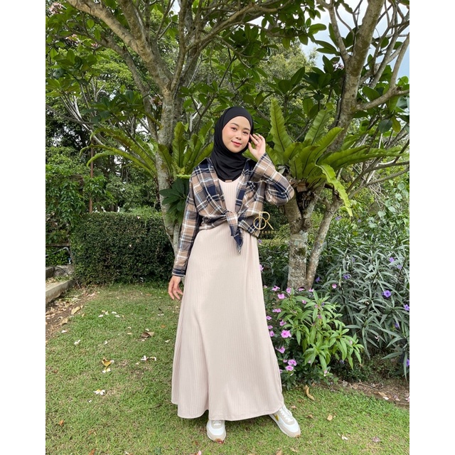 ANNA SHIRT / KEMEJA TARTAN WANITA-PEANUT