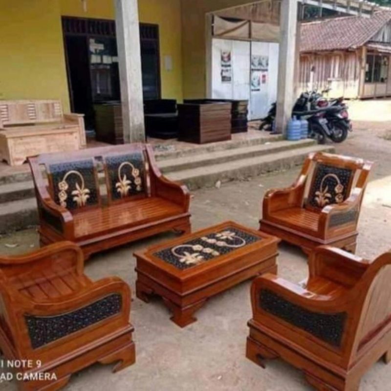 Kursi tamu kayu jati meja kursi tamu ukir bahan kayu jati meubel jepara