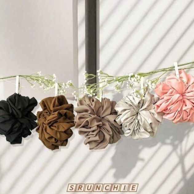 (Termurah)Hijab/Segiempat Bella Square Double Hycon-Scrunchie Cempol 
