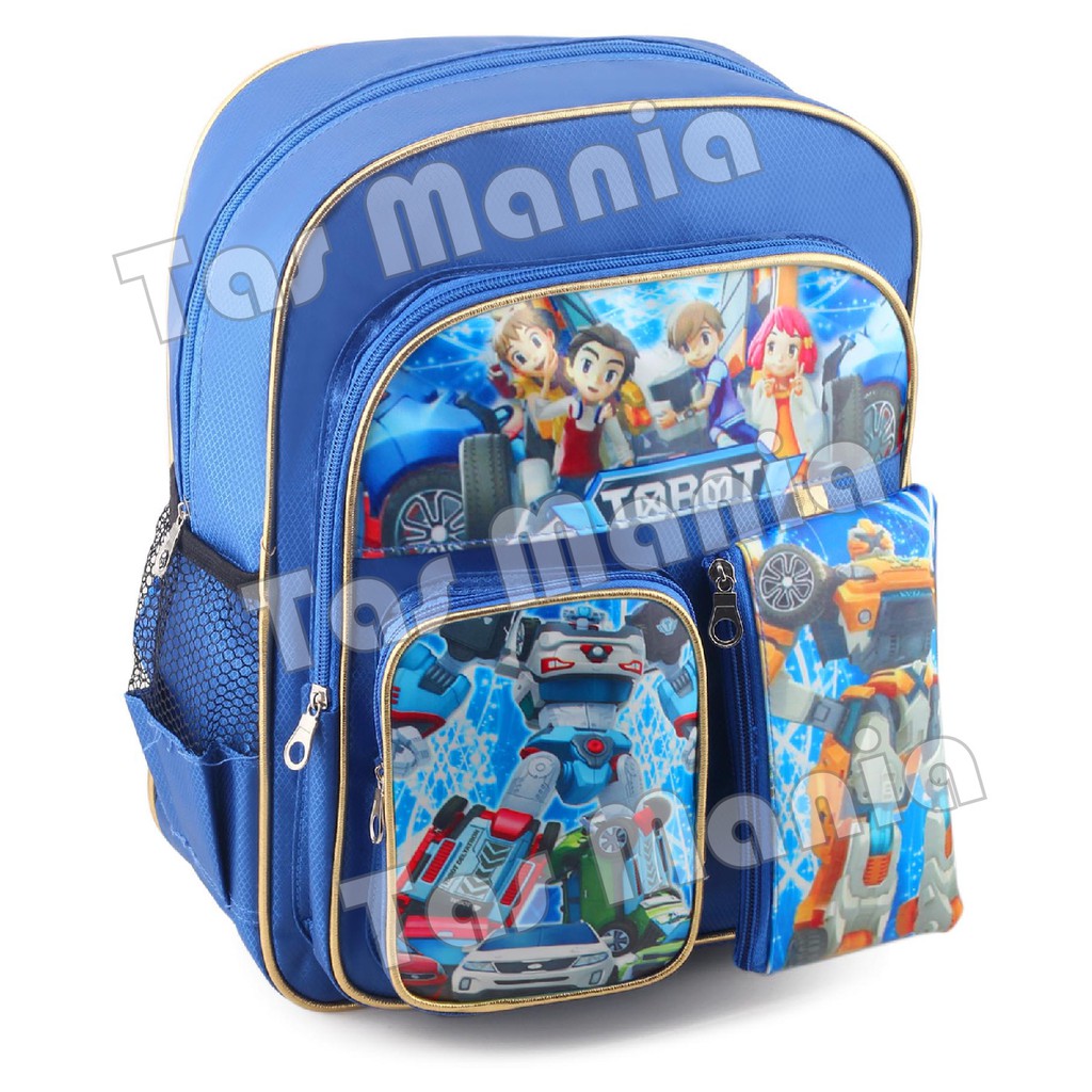 PTS -Ransel Sekolah Anak Cowo / Laki Laki Karakter Kartun - SUPER MAGIC + FREE Lunchbox .PT