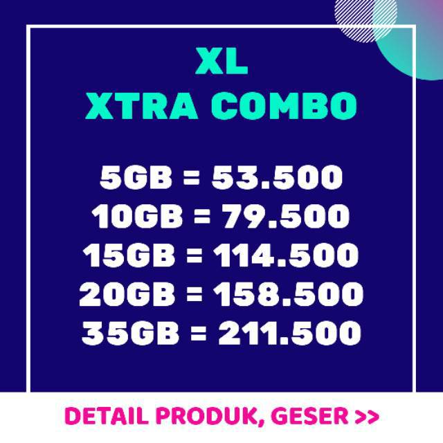 PROMO PAKET INTERNET XL 3G 4G COMBO FREE YOUTUBE 6GB 12GB 18GB 30GB 42GB KUOTA DATA MURAH