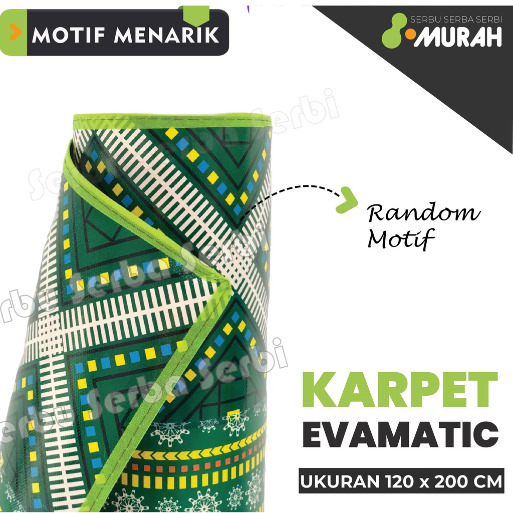 EVAMATIC  Karpet / Tikar Lantai Plastik  / Tikar Modern / Karpet Motif Best Seller 120 Cm X 200 Cm