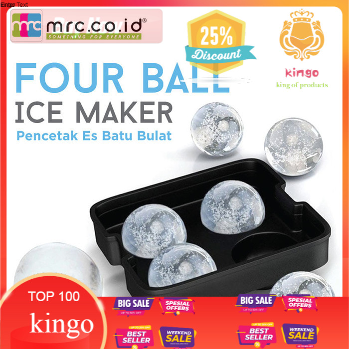 

Four Ball Ice Maker / Pencetak Es Batu Bulat - Hitam
