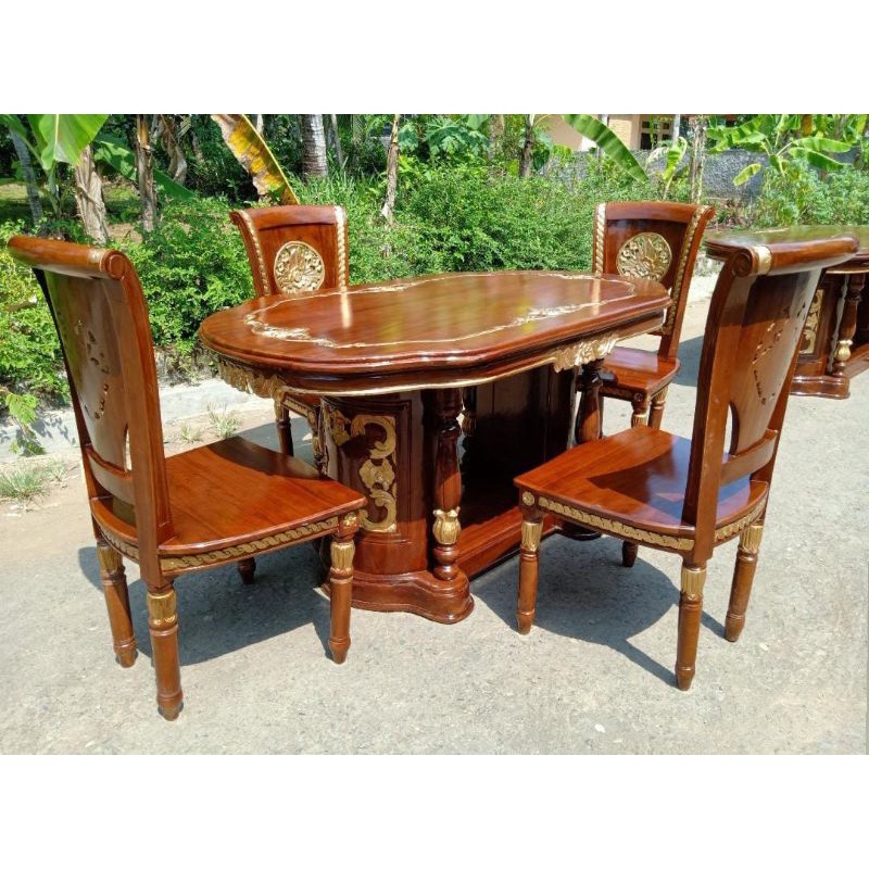 FREE ONGKIR KEBUMEN meja makan/kursi makan kayu jati